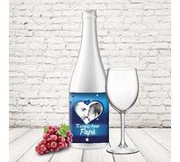 Generico Bottiglia da Vino Festa del Papa’ “Ti Voglio Bene papà con Foto” Personalizzata con Immagine