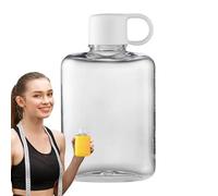 Generico Bottiglia d'acqua piatta da borsetta - Fiaschetta tascabile da 360 ml, contenitore ricaricabile ultra sottile, forma quadrata, accessorio per l'idratazione trasparente | Per i viaggi quoti