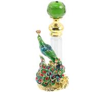 Generico Bottiglia di Design Chic Atmosfera Vintage Verde da 4ml in Vetro e Metallo, Ricaricabile e Facile da per Quotidiano