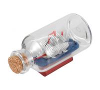 Generico Bottiglia di Vetro Messaggio a Forma di Barca a Vela, Ornamento Decorativo Artistico da Scrivania, Idea Regalo Marina per Arredamento Casa