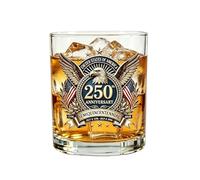 Generico Bottiglia di Whiskey 250° - Old Fashioned Commemorativo Storico 1776-2006 - Bicchiere Commemorativo Bourbon E Vino,Per Uomini Papà Marito Figlio Adulti Amanti Famiglie Amici