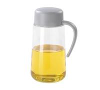 Generico Bottiglia dispenser per olio d'oliva da 1000ml,tappo a ribaltamento automatico,Bottiglie in vetro di grande capacità per uso cucina, manico antiscivolo,facile da riempire e pulire (grigio)