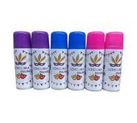 Generico Bottiglia Spray Stelle Filanti 6 Colori Assortiti 24 Pezzi per Feste Carnavale Capodanno Compleanno Matrimonio (6 pz. Schiuma Colorata)