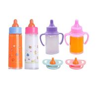 Generico Bottiglie per bambole per bambini - PP 9x4 cm alimentare il latte | Dolļ Feedîng Set, Magic Scomperendo Effetto, per la cura del gioco, Toy Babŷ Bottlès per bambole | Regalo di complean