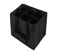 Genérico Bottle Bag - Wine Tote Bags | 6-Pack Non-Woven Bottles Bags 27 cm - Reusable Gift Bag Black Foldable Material | Bottle Carrier -Holiday Party Favor | Shopping Tote For Wine Beer Champagne