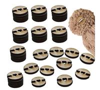 Generico - Bottoni Pom Pom in Legno per Cappelli Lavorati a Maglia, 50 Pezzi