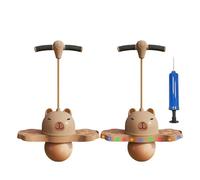 Generico Bounce Balls with Handles - Capybara Cartoon Design | Non-Slip Bouncy Jumper Equipment with Balance Training for Beginners, Family, Girls, Adults, Sports Practice, Indoor Play, Backyard