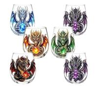 Generico Bourbon Glasses 3D 37x25cm Stemless Wine Whiskey Drinking Cups | Wine Glasses For Celebration Club Restaurant Home Dinner Holiday Party Bar