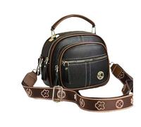 Generico Bousalutend Crossbody Bag, Adjustable Wide Shoulder Strap Leather Shoulder Bag for Women (Black)