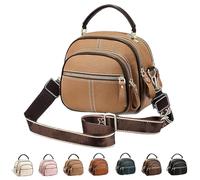 Generico Bousalutend Crossbody Bag, Bousalutend Classic Multifunctional Compartments Bag, Adjustable Wide Shoulder Strap Leather Bags (Yellow)