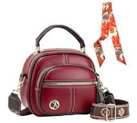 Generico Bousalutend Crossbody Bags For Women, Multifunctional Compartments Adjustable Wide Shoulder Strap Leather Crossbody Bag(red)