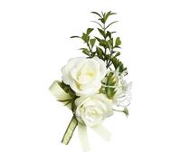 Generico Boutonniere For Men - Realistic Wedding Flower | Realistic Groomsmen Corsage Flower For Weddings, Proms & Formal Events, Ideal Fors Bridesmaids, Bridal Shower, Ceremony, Reception & Party