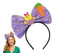 Generico Bowknot Headbands, Easter Theme Sequin Bow Hairband, Stylish Party Supplies, Photography Prop Adult Women, Teenage Girls, Ideal for Holiday Events and Festive Outfits
