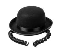 Generico Bowler Hat Unisex Felt Derby cap Costume Party Accessory