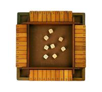 Genérico Box Dice Game | Wooden Shut The Box | Tabletop Games 2-4 Player | Enhances Math and Decision Making Skills For Learning Addition, Providing Entertainment