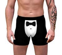 Generico Boxer Natale - Mutande Natalizie Biancheria Intima di Media Lunghezza con Stampa a Fumetti per Una vestibilità Comoda e Uno Stile impeccabile (Black L)