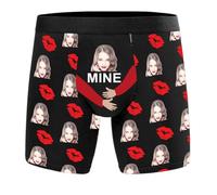 Generico Boxer Personalizzati con Foto per Uomo, Biancheria Intima Divertente Personalizzata con Testi di Immagini, 2025 Pantaloncini Personalizzati Mutande novità Regali di San Valentino, S-5XL