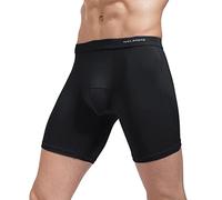 Generico Boxer Uomo Elasticizzati Lunghi - Mutande Cotone Uomo Taglie Forti Tinta Unita Intima con Elastico No Stress Trunks Lavabili E Leggeri Anti-Sfregamento Aderenti Mutande da Allenamento Corsa