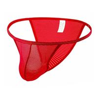 Generico Boxer Uomo Microfibra-Biancheria Intima da Uomo alla Moda, Tinta Unita, Sexy, a Forma di U, con Sacca rialzata, a Vita Bassa, a Mezza Borsa, con Triangolo, per Il Massimo Comfort