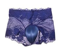 Generico Boxer Uomo Senza Cuciture-Biancheria Intima con Cuscino in Spugna con Sospensorio in Rete Trasparente a Vita Alta in Pizzo Sexy stereoscopico 3D da Uomo