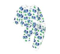 Generico Boy Set Di Vestiti Per Bambini Neonato Completo Tuta Vestiti Pullover Girocollo a Maniche Lunghe Top E Pantaloni Jogging Pantaloni Tuta Sportiva Neonati Outfits Completini In Da Neonati