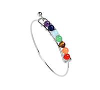 Generico Bracciale 7 Chakra Per Donna, Occhi Di Tigre, Braccialetto Di Ametista, Cristallo Curativo Naturale, Gioielli Con Pietre Preziose Colorate, Gioielli Di Protezione Per Donna, Stile Argento 1