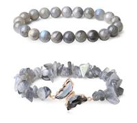 Generico Bracciale a doppio strato con farfalla di cristallo They Fly With Us Every Day, braccialetto curativo Strong As Fuck Rebirth Butterfly, regalo per donna (B)