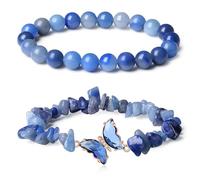 Generico Bracciale a doppio strato con farfalla di cristallo They Fly With Us Every Day, braccialetto curativo Strong As Fuck Rebirth Butterfly, regalo per donna (D)