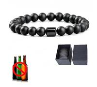 Generico Bracciale anti -alcol Glame, braccialetto di sobrietà magnetica, riducendo l'impulso di bere e alleviare lo stress da astinenza, il supporto naturale per smettere di bere, grande regalo (C)