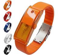 Generico Bracciale atomizzatore di fragranza, braccialetto regolabile con diffusore di profumo ricaricabile e olio essenziale, riutilizzabile adatto per la vita quotidiana fuori casa (orange)