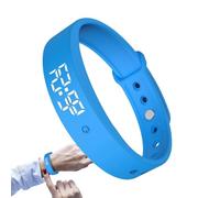 Generico Bracciale con allarme a vibrazione - Orologio timer regolabile con 3 allarmi a vibra zione, braccialetto a per bambini e adulti, promemoria discreto | Promemoria farmaci per il timer per l'a