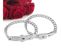 Generico Bracciale con lucchetto 2 Pezzi gioiello da polso sbloccabile