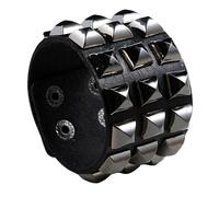 Generico Bracciale Cuoio Uomo, Bracciale Borchiato Con Punte Rock Punk, Fatto A Mano, Polsino In Pelle Intrecciata, Gioielli Gotici Anni '80 Con Custodia, Accessori Cosplay Per Halloween, Regalo Per