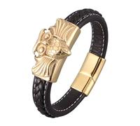 Generico Bracciale Cuoio Uomo, Bracciale In Pelle Conciata Al Vegetale Marrone Gioielli Intrecciati Fatti A Mano Con Chiusura Magnetica Gioielli Da Uomo Regali Di Compleanno Per Lui Fidanzato Miglio