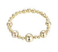 Generico Bracciale da donna esagerato con perline di rame grandi e design elastico intrecciato con pendente a banana(Color2)