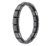 Generico Bracciale Da Uomo In Ematite Nero Regolabile | Gioiello Quadrato In Pietra Naturale | Bracciale Elegante Da Uomo | Idea Elegante Accessorio Di | Regalo Per Il Fidanzato, Padre E Marito