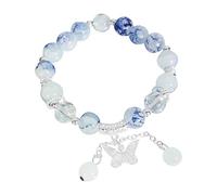 Generico Bracciale di, braccialetto cristallino per donne,Fascino di farfalla per miti di perline - Bracciale di per donne, gioielli di compleanno per la festa della mamma Natale