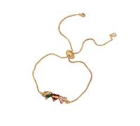 Generico Bracciale di tre cuori sacri, regalo di gioielli cristiani | Set di braccialetto e collana, materiale di rame durevole, comfort regolabile, regalo per le donne
