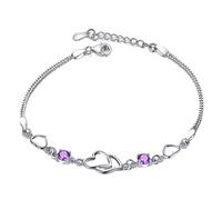 Generico Bracciale Donna Argento 925 Braccialetto Di Perle A Farfalla Smaltate A Goccia Per Donna Con Un Tocco Raffinato E Raffinato Collana Strass Regalo Festa Della Mamma Regali Per Lei