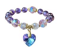 Generico Bracciale Donna Elegante Braccialetto Di Imitazione Di Naturale Bracciale Da Donna Con Ciondolo A Farfalla Squisito Leggero Bracciale Da Studente Ciondoli Per Battesimo Bracciali