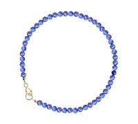 Generico Bracciale Elastico Impilabile Perlina Impilabile | Realizzato A Mano Con Di Intreccio Stile Retrò, Gemma Naturale Con Pagliuzze Blu E Oro, Perline Rotonde, Bracciale Elastico