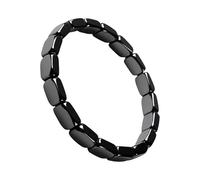Generico Bracciale Ematite Uomo 8X8CM, Bracciale Magnetico Coppia, Braccialetto Regolabile In Ematite Magnetica Da Lavoro, Naturali Ematites Per Uomini E Donne Gioiello Alla Accessorio