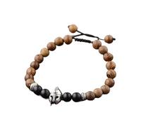 Generico Bracciale energetico in legno fatto a mano con ala di pollo - Bracciale elastico unisex in stile spartano per souvenir sportivi e di viaggio(Color6)