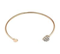 Generico Bracciale femminile - braccialetto cuff | Bracciale aperto | Shinestones scintillante e design a cuore aperto, stile punk romantico, gioiello alla moda da offrire per il compleanno o il San