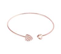 Generico Bracciale femminile - braccialetto cuff | Bracciale aperto | Shinestones scintillante e design a cuore aperto, stile punk romantico, gioiello alla moda da offrire per il compleanno o il San