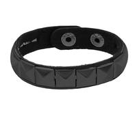 Generico Bracciale Gotico Steampunk In Pelle Larga Da Uomo con Borchie E Punte Bracciale Unisex In Pelle Larga Stile Punk Rock Biker Braccialetti Regolabili Gioielli Gotici Regali Nero (Fila Singola)