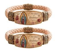 Generico Bracciale Grazia Celeste, bracciale cristiano per la preghiera alla Vergine Maria | Gioiello di fede cattolica, regalo religioso ispiratore per mamma, figlia, moglie, sorella, amica (2PCs)