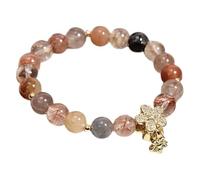 Generico Bracciale in cristallo con capelli dorati Trasferimento più fortunato Carriera prospera Quarzo rutilo naturale Citrino Stringa a mano Regalo di compleanno for donna