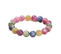 Generico Bracciale in diopside di colore naturale della caramella pietra for i gioielli elastici delle perle preziosa donne