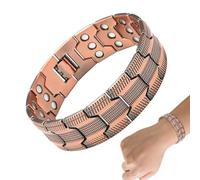 Genérico Bracciale magnetico in rame da uomo, per alleviare il dolore, gioielli da polso, per benefici energetici e salute, esercizio all'aperto e attività all'aperto